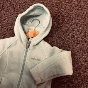 Columbia Fleece Zip Up Hoodie Kids Size 4/5 Jacket Outdoors Warm Cozy Activewear